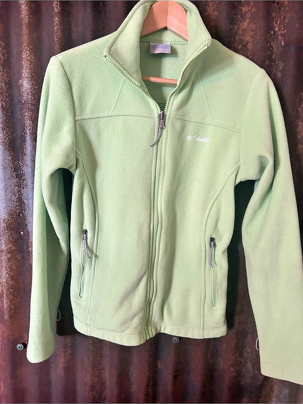 Columbia Benton Springs Full Zip Fleece Jacket Women's Green-Size XS